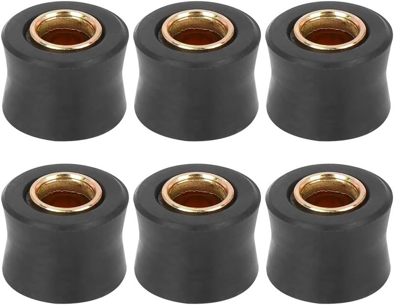 F FIERCE CYCLE 6pcs Motorcycle 10mm Inner Diameter Rear Shock Absorber Cushion Rubber Ring Shock Absorber Bushing - Image 1